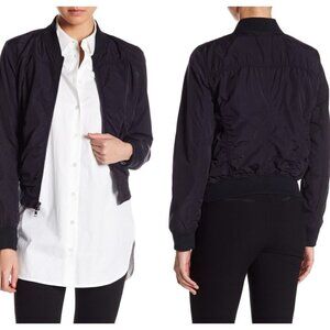 VINCE Washed Shrunken Bomber Jacket (XS)